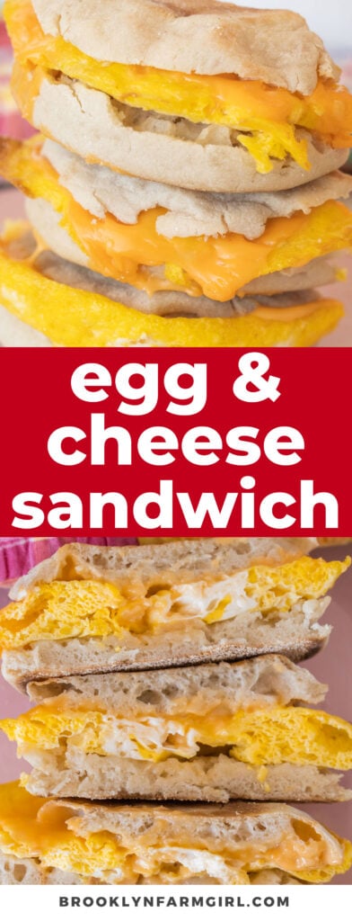 This Egg and Cheese Breakfast Sandwich recipe couldn’t be more easy to make! Microwave the egg and toast for 5 minutes! They are perfect for busy families and people on the go!