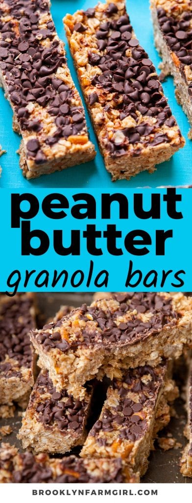These easy no bake Peanut Butter Granola Bars are made with 9 simple ingredients and packed with flavor! Enjoy the sweet and salty treats as an easy snack, for breakfast, or dessert.