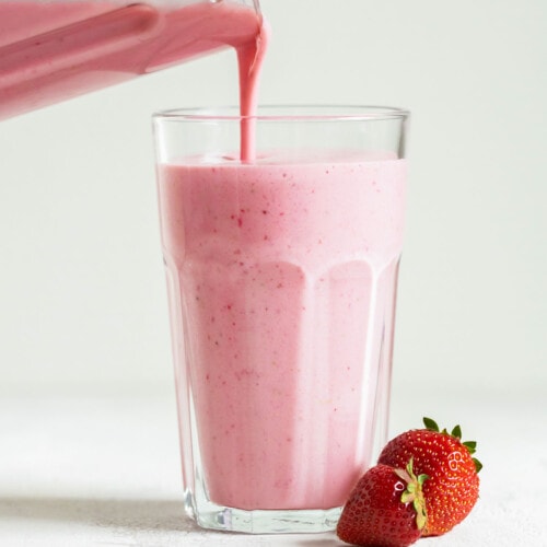 Dairy Free Creamy Strawberry Pineapple Smoothie - Brooklyn Farm Girl