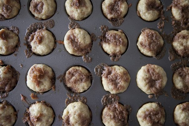 These MINI and MOIST Banana Muffins with crumb topping are the most delicious banana muffins you'll ever taste! Since they're mini, they're great for a healthy breakfast on the go! This recipe has been made thousands of times - find out why these banana muffins are the BEST and MOST POPULAR!  