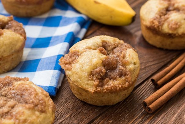 These MINI and MOIST Banana Muffins with crumb topping are the most delicious banana muffins you'll ever taste! Since they're mini, they're great for a healthy breakfast on the go! This recipe has been made thousands of times - find out why these banana muffins are the BEST and MOST POPULAR!  