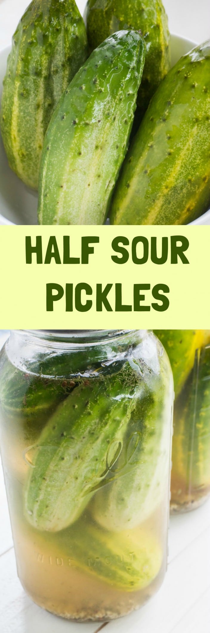 Half Sour Pickles New York Crunchy pickles recipe!