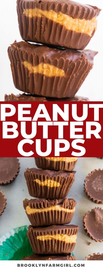 Making Homemade Peanut Butter Cups is so easy! Using a handful of simple ingredients, these no-bake chocolatey peanut butter treats come together in no time and store well for months.