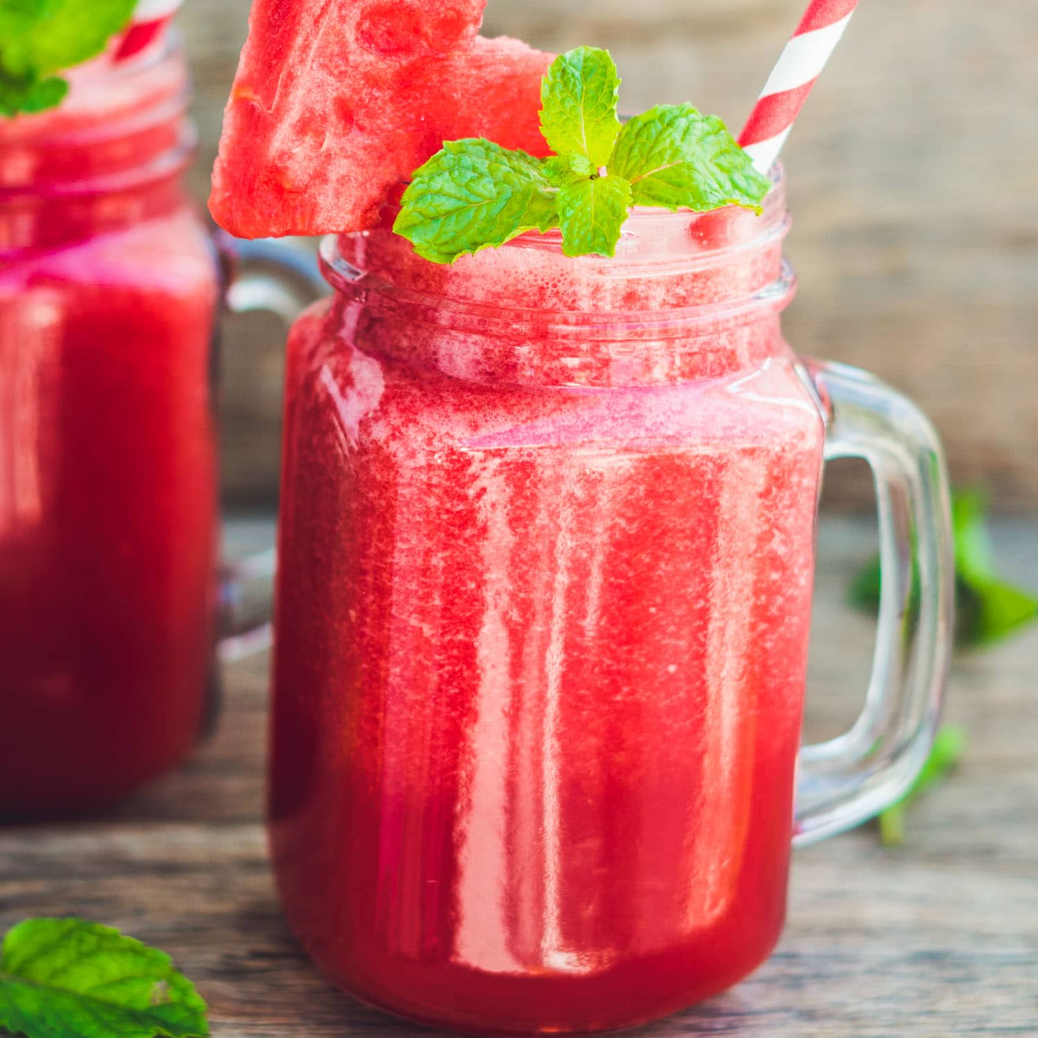 Watermelon Smoothie with Strawberries