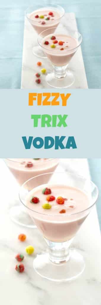 Recipe for delicious Fizzy Vodka with Trix Cereal. For adults only! 