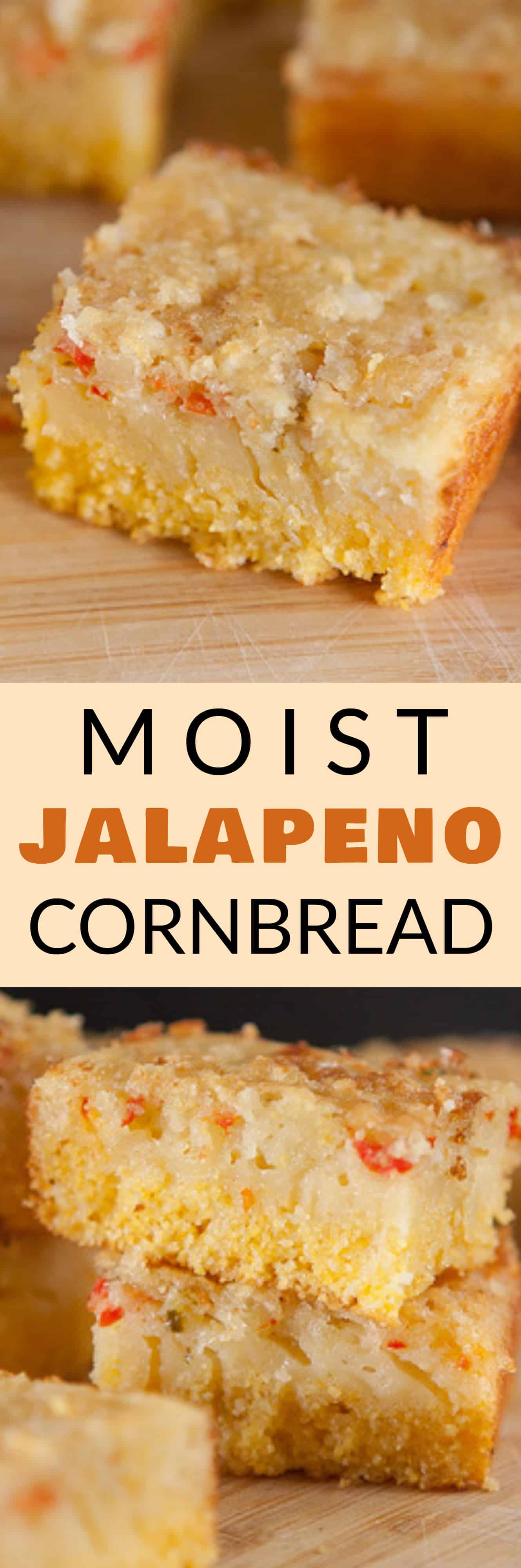 EASY, MOIST Jalapeno Cornbread! This Southern recipe uses buttermilk to make the cornbread extra soft! The Jalapenos give it a little Mexican taste! I always serve homemade cornbread with dinner casseroles!