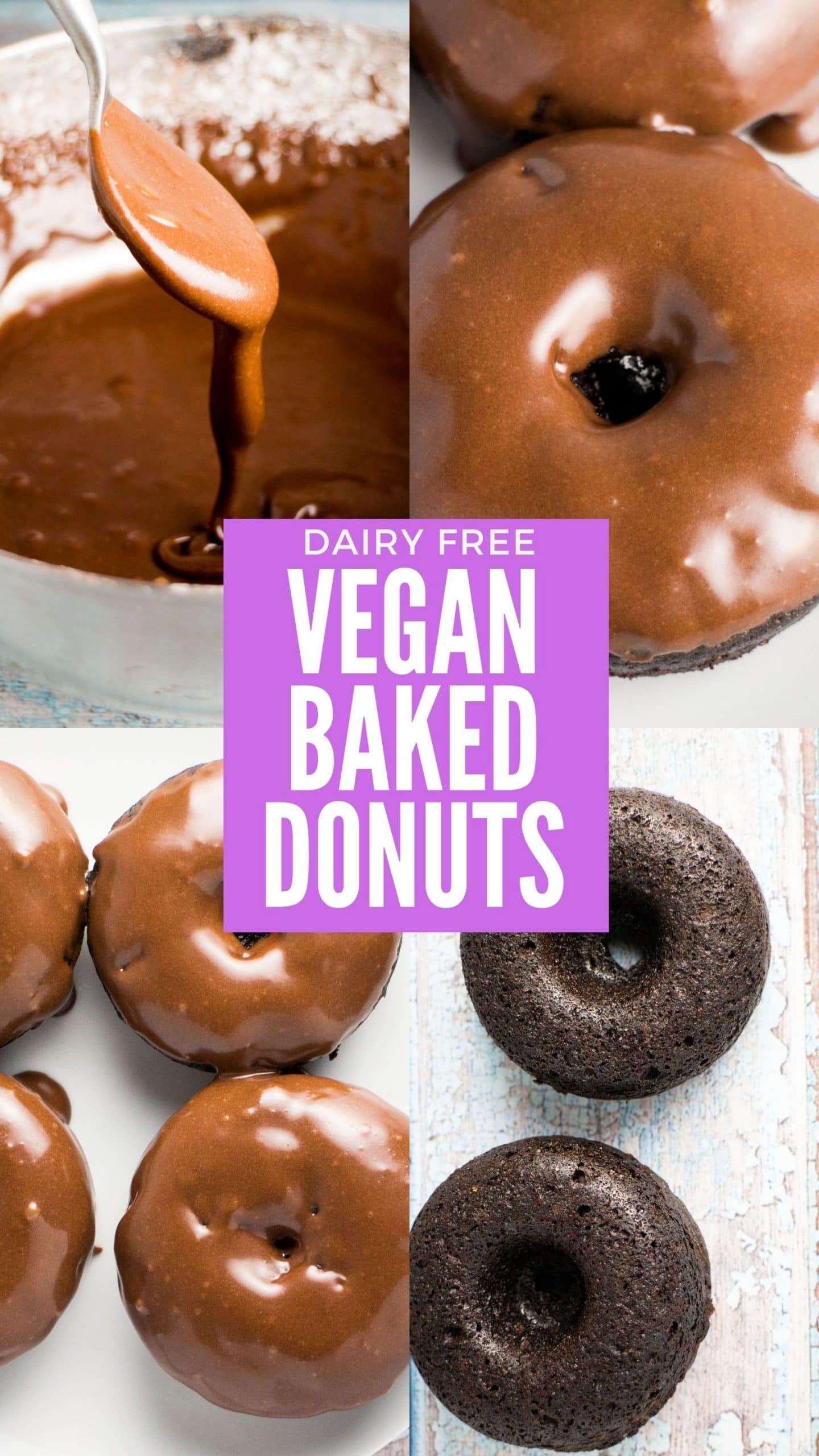 Mind Blowing Baked Vegan Chocolate Donuts with Chocolate Frosting