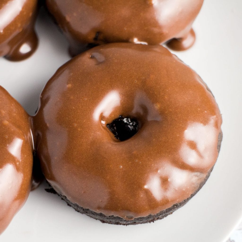 Mind Blowing Baked Vegan Chocolate Donuts with Chocolate Frosting