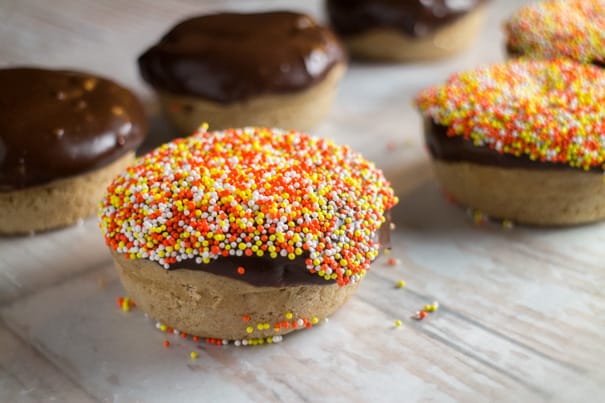 Dandelion Tea Donuts With Chocolate Frosting recipe.  Dandelion tea is filled with healthy benefits so enjoy these donuts for breakfast or dessert.  Includes a dairy free donut recipe too. 