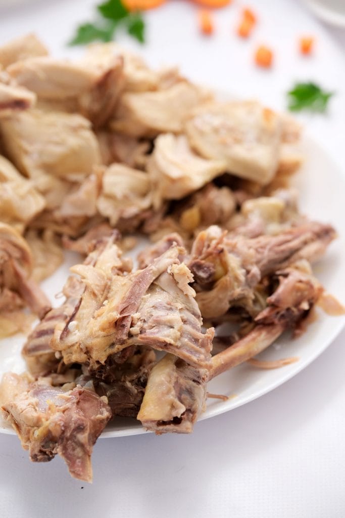 chicken bones with meat removed from them.