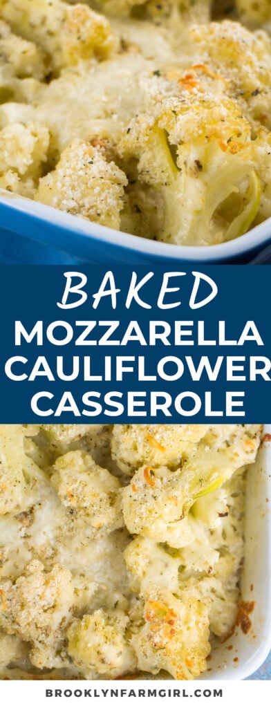 Sneak more veggies into your comfort food with this Cauliflower Casserole with Mozzarella Cheese! Layers of steamed cauliflower, mozzarella, Parmesan, and breadcrumbs are all baked together in under 40 minutes. In the end, you’ll have one of the cheesiest and comforting side dishes ever!