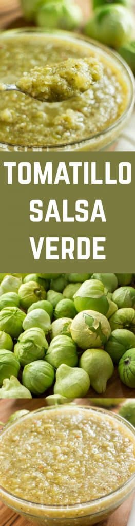 The best Salsa Verde recipe using fresh tomatillos and onions. This recipe is easy to make and freezes great too!