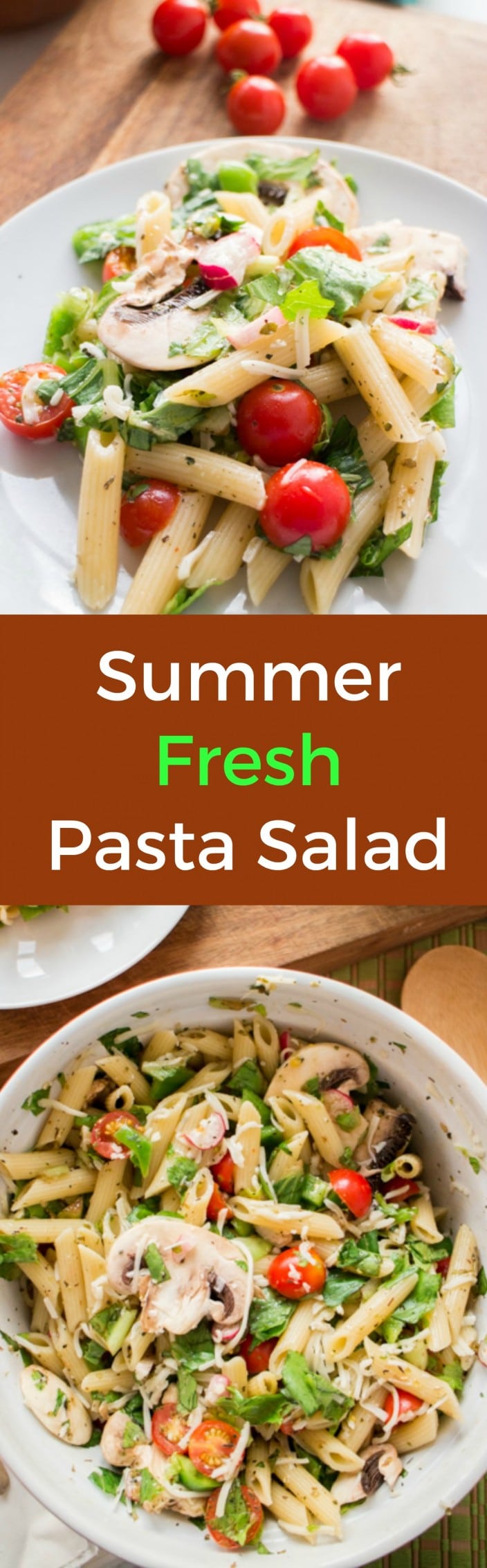 Summer Pasta Salad Healthy Fresh Ingredients Recipe