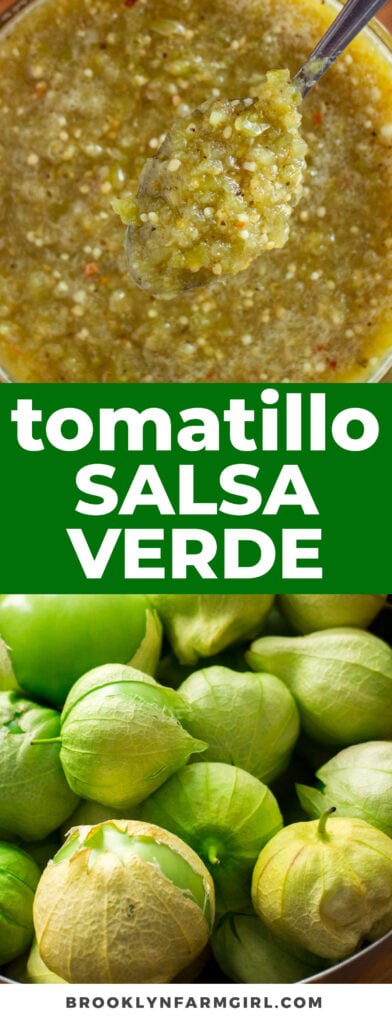 This homemade Tomatillo Salsa Verde offers the best fresh flavor to pair with tortilla chips and Mexican food. 