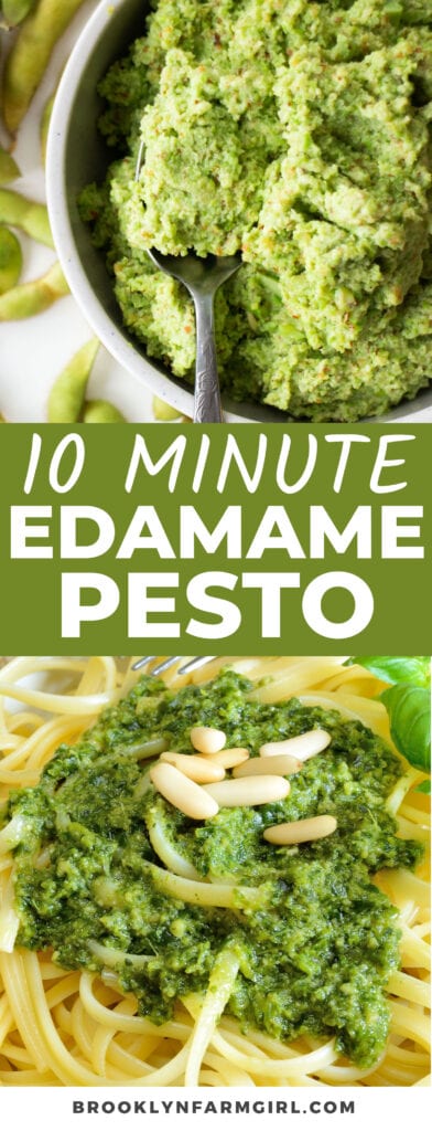 This Edamame Pesto recipe is vegan, easy to make, and tastes ultra fresh. Made with simple ingredients and soybeans, you’ll love it as a snack with crackers, a sandwich spread or on pasta! 