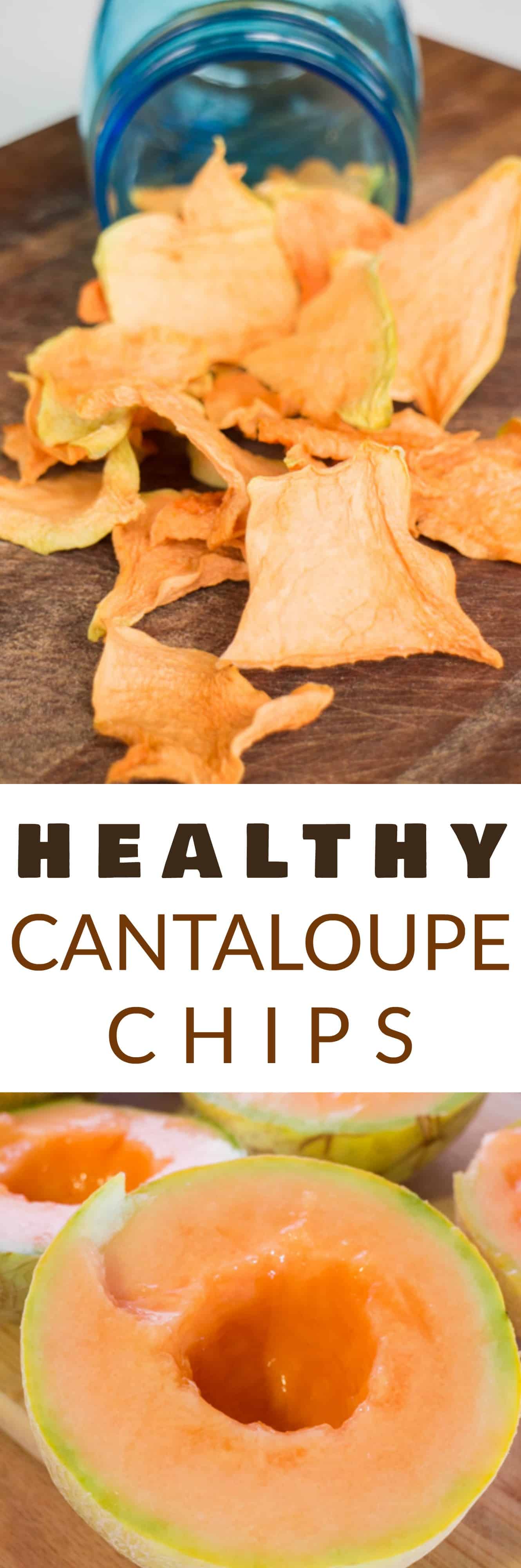 HEALTHY Cantaloupe Chips! This easy recipe shows you how to make cantaloupe chips with a dehydrator! These naturally sweet chips are such a healthy snack! They're one of the best Summer recipes!