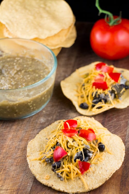 Slow Cooker Tomatillo Salsa Roja Chicken Tacos Brooklyn