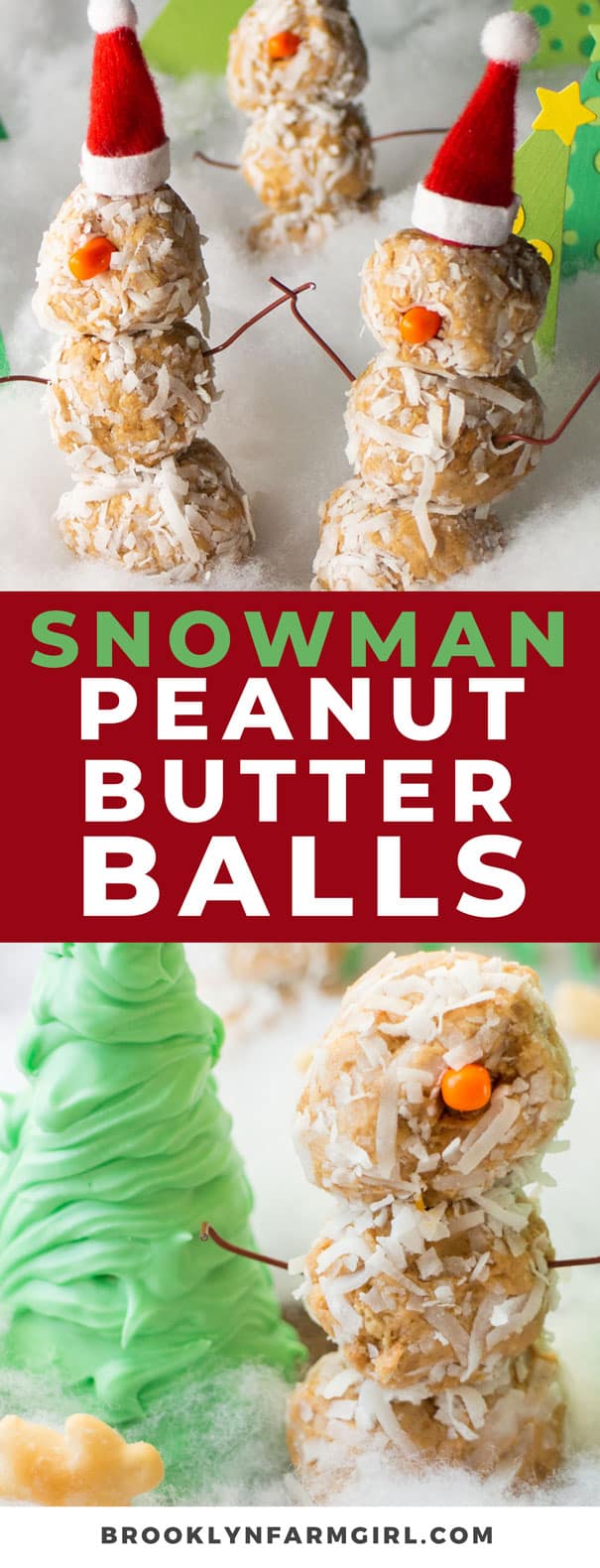 Snowman Peanut Butter Balls make for such a fun and delicious Christmas recipe that the entire family can make together! They’re so cute and irresistibly tasty, everyone will love them! Eat them for dessert, a snack or use them to complete a gingerbread house!