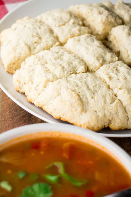 Copycat KFC Southern Style Flaky Biscuits recipe. These are the perfect buttery biscuits to serve with soup!