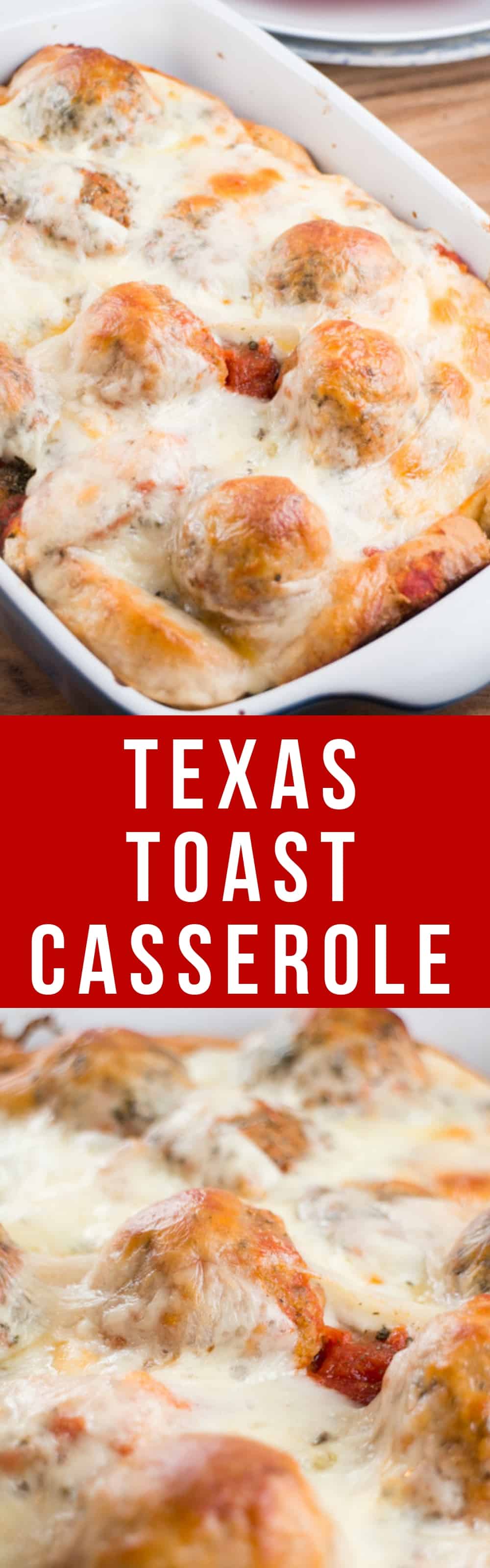 This Cheesy Meatball Texas Toast Casserole takes less than 30 minutes to create. With just 4 ingredients and one pan, it isn’t a regular family favorite on our table but this is my cheat meal when it comes to easy dinner recipes. The best part is everyone wants a second helping!