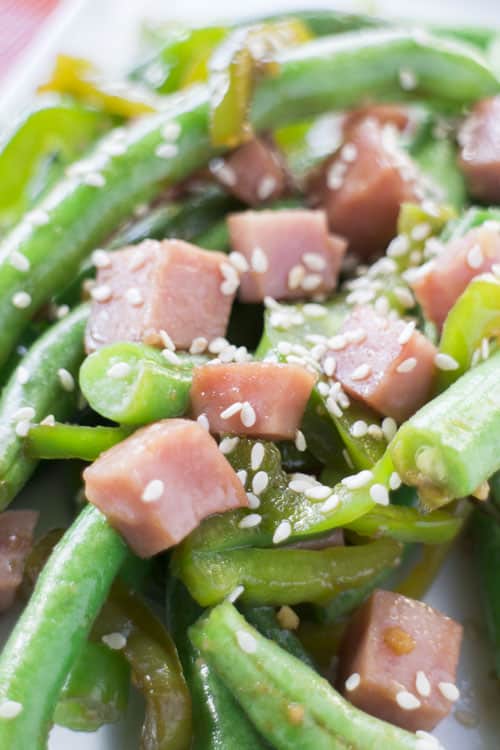Chinese Buffet Green Beans With Ham_10 Brooklyn Farm Girl