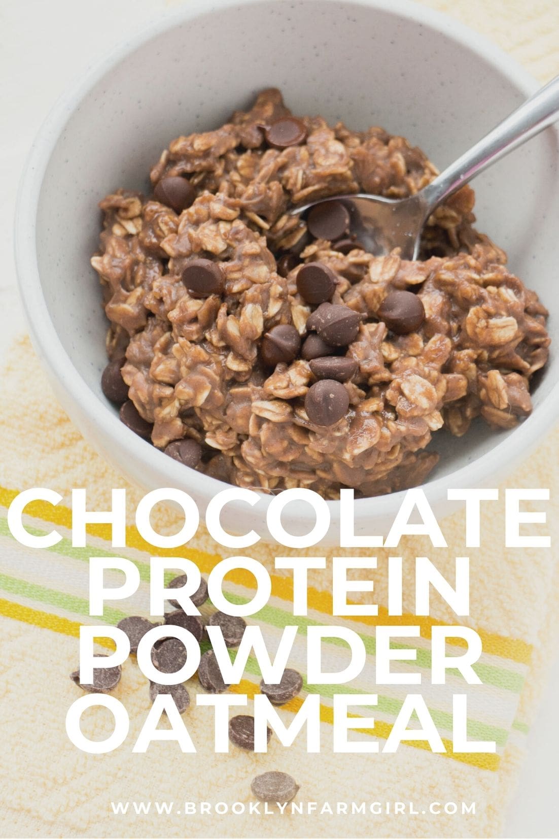 Chocolate Protein Powder Oatmeal Healthy breakfast recipe!