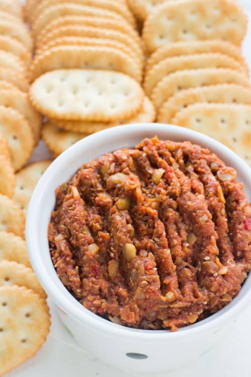 This Chipotle Lentil Dip is smoky, flavorful, and brings a touch of heat. Use it to dip chips, crackers or vegetables in! Or use it as a spread on a sandwich! Either way, you can't go wrong!