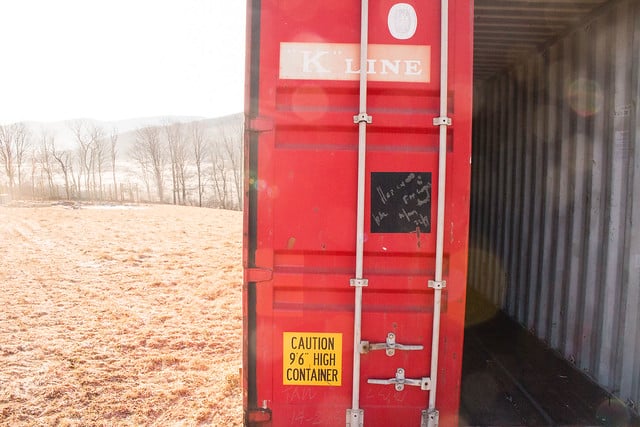 Delivery of our first shipping container to build our tiny house in Upstate New York!  This post shows pricing and how to get it delivered.