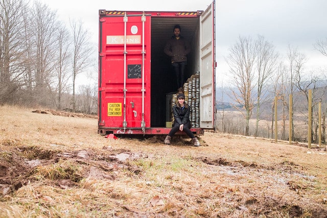 Delivery of our first shipping container to build our tiny house in Upstate New York!  This post shows pricing and how to get it delivered.