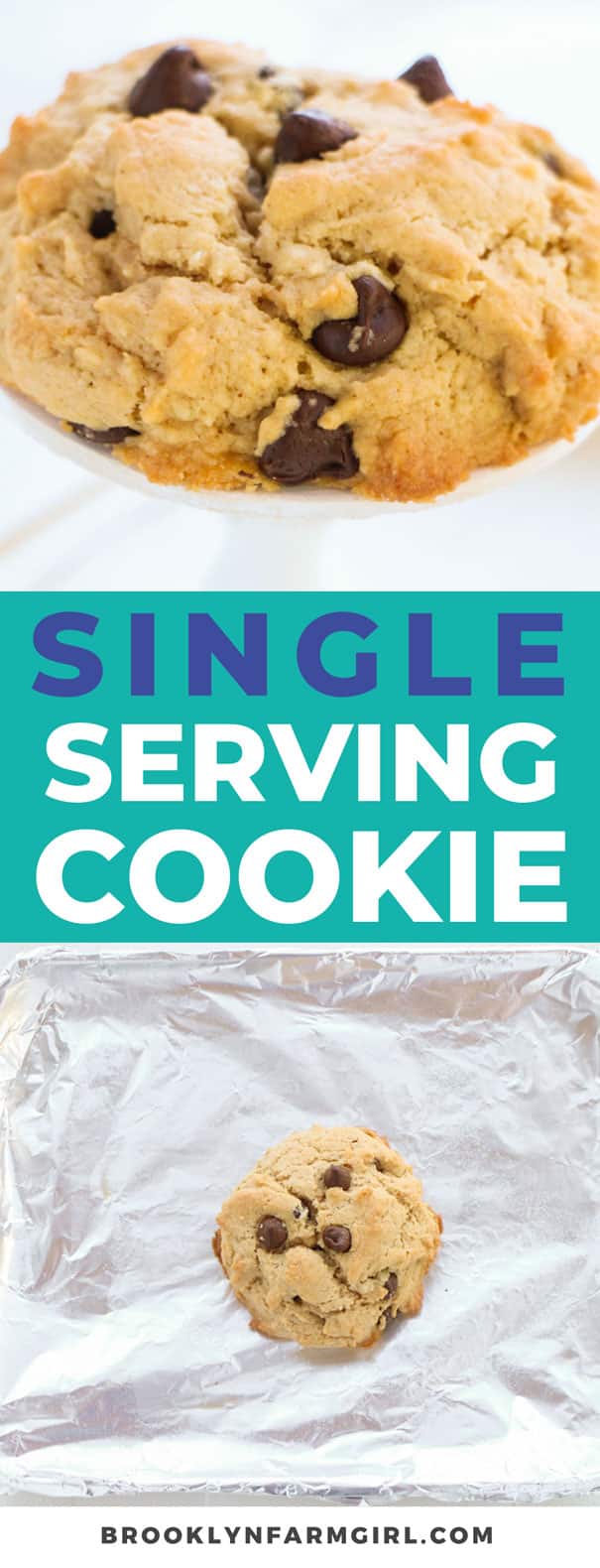 This delicious Single Serving Chocolate Chip Cookie recipe is the perfect little treat. This peanut butter chocolate chip one cookie recipe is thick, soft and chewy. My go-to for late night snacking when the cookie craving hits.