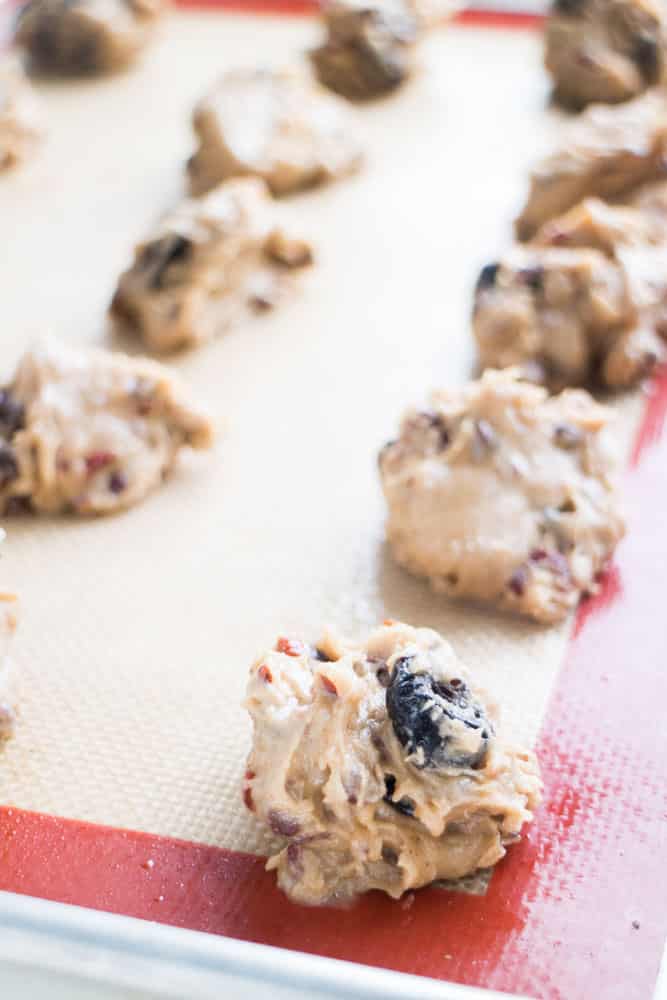 These Coconut Raisin Chocolate Chip Cookies are so good! They have a delicious powdered sugar glaze on top! The cookies are loaded with raisins and pecans so they make the perfect snack!