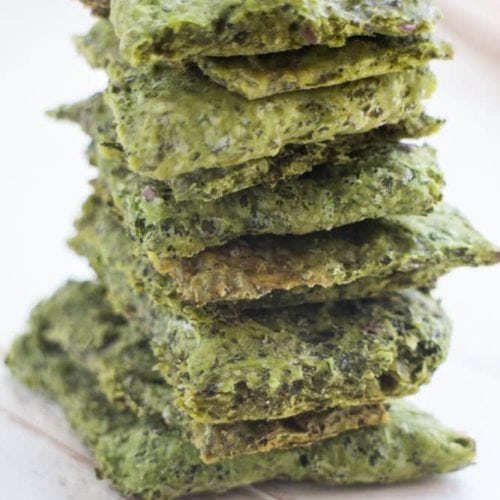 Homemade Kale Crackers Low Carb Crackers Recipe