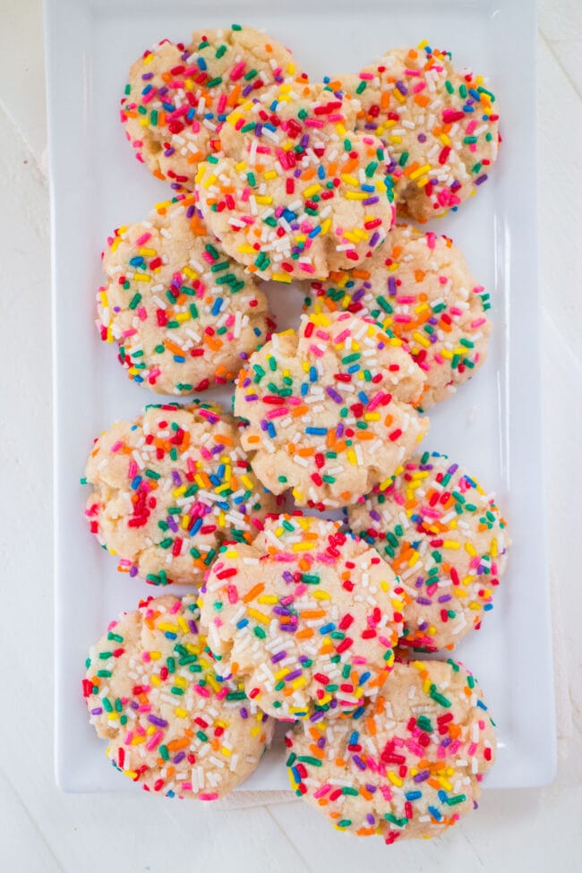 Sprinkled Butter Cookies (melt in your mouth) Brooklyn Farm Girl
