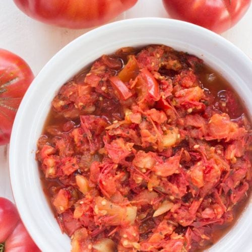 Marinated Overnight Italian Diced Tomatoes Brooklyn Farm Girl