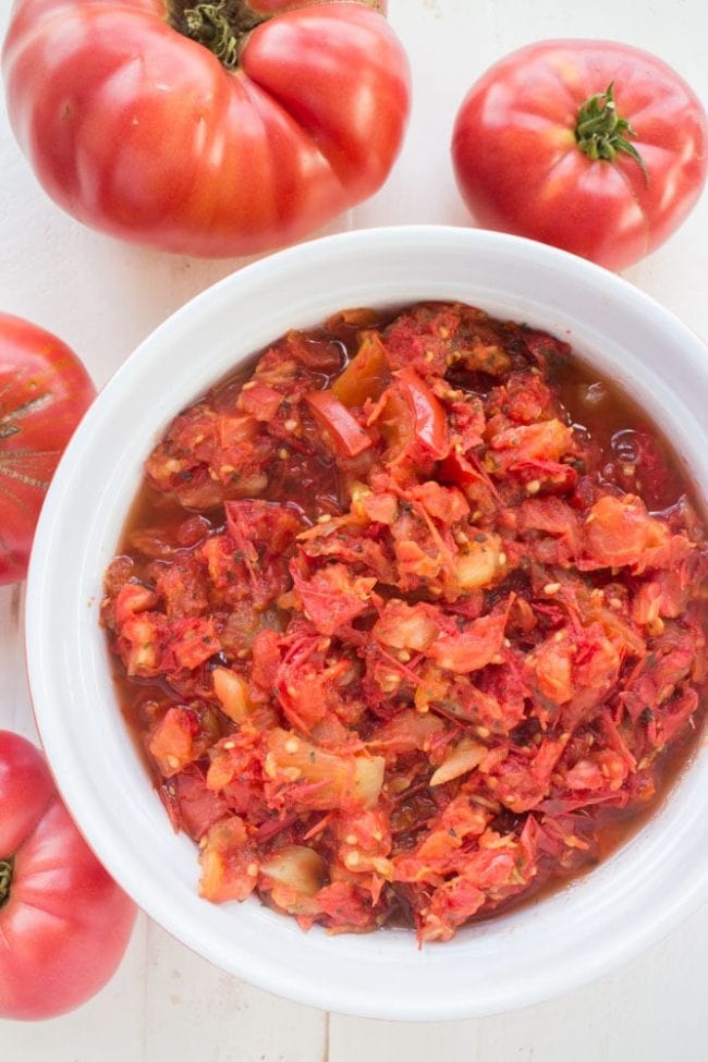 Marinated Overnight Italian Diced Tomatoes Brooklyn Farm Girl