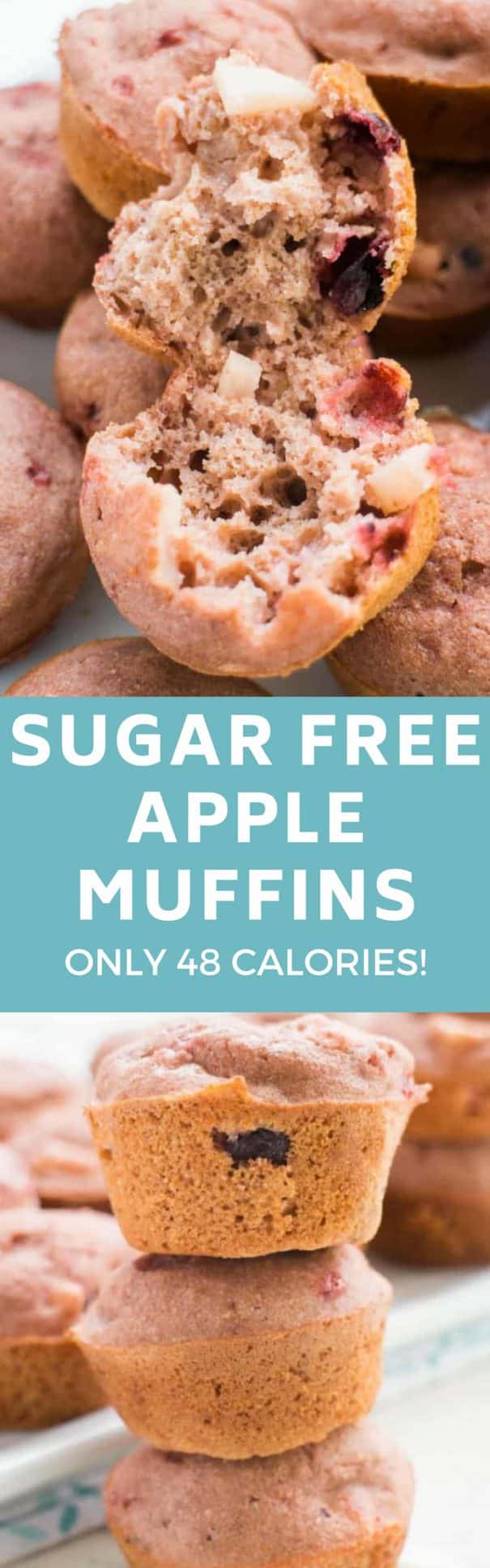 Sugar Free Apple Muffins - Healthy Mini Muffins Recipe