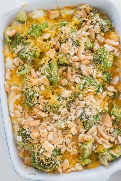 Instant Mashed Potatoes Cheesy Broccoli Casserole - Brooklyn Farm Girl