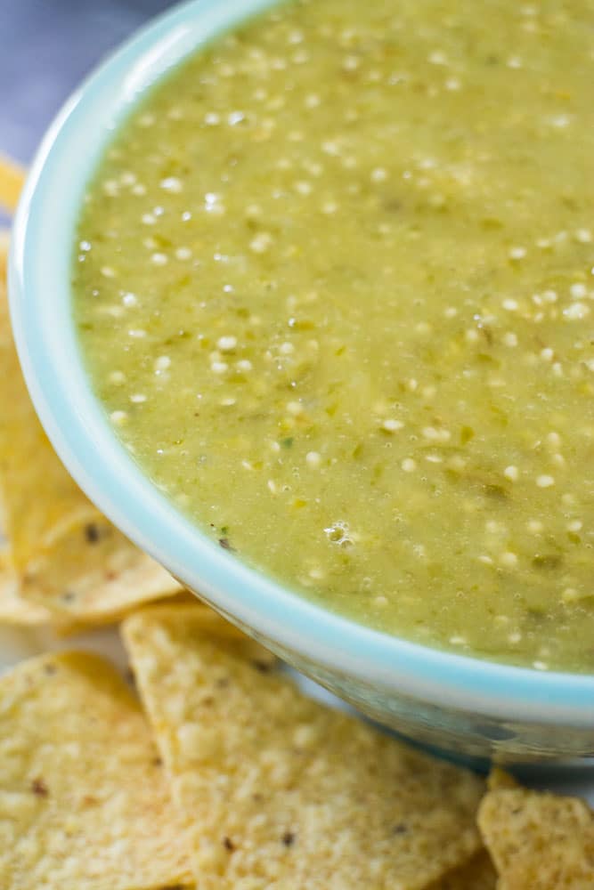 Roasted Tomatillo Salsa - Whole30, Paleo, Vegan, and Gluten-free