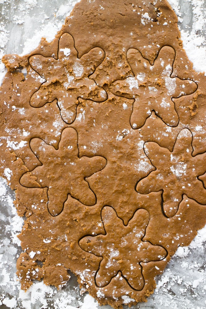 Soft Gingerbread Cookies with a sprinkle of powdered sugar over the top are the perfect festive treat! These cookies are so soft and chewy and this easy recipe doesn’t require you to chill the dough, so they’re quick and simple to make! Don’t let the holiday season get away without baking up a batch!