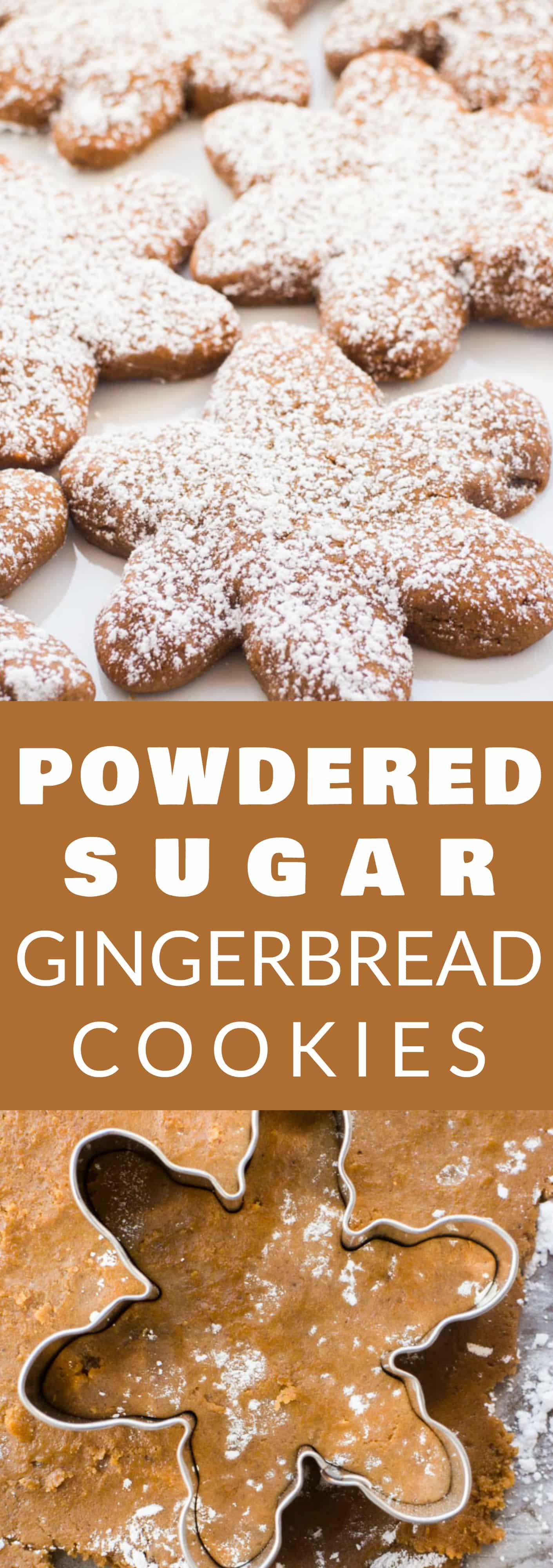 Powered Sugar GINGERBREAD Cookies Soft and Chewy!