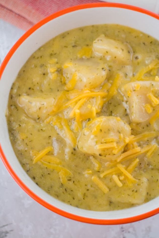 Slow Cooker Broccoli Cheese and Potato Soup Easy Crockpot Recipe