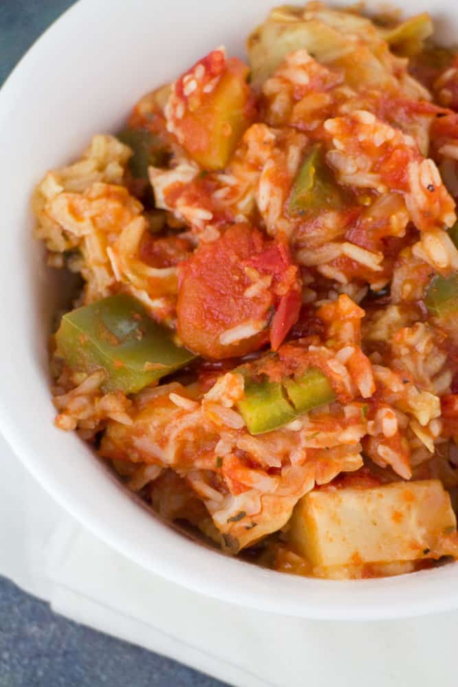 SLOW COOKER Cabbage Roll Casserole! This easy recipe is made in the crockpot and ready in 3 hours! This is a Polish family recipe called Halupkie! 