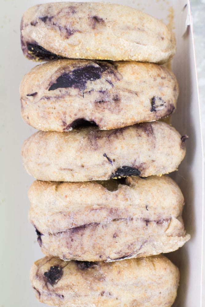 HOMEMADE Blueberry English Muffins! You're going to love this easy to make breakfast recipe! Save money and start making your own English muffins instead of buying the store bought ones. These ones are much more delicious and healthy! I love having one of these muffins with a cup of tea! 