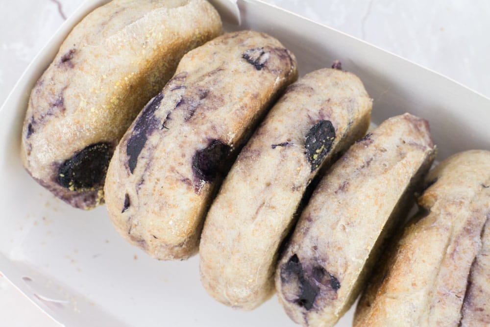 You're going to love this delicious Blueberry English Muffins recipe! These are even better than the store bought muffins because they're homemade! If you've never made homemade English Muffins before don't worry - they're easy to make!