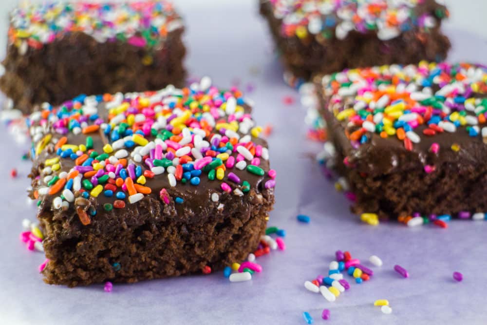 Chocolate Birthday Black Bean Brownies - Brooklyn Farm Girl Do You Put Sprinkles On Brownies Before Baking