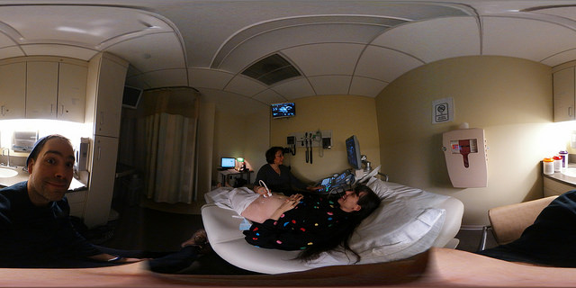 360 picture, finding out it's a girl.