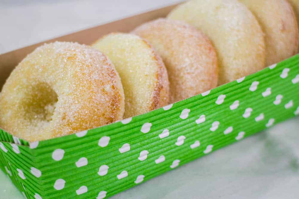 Homemade Baked Sugar Donuts recipe that is easy to make and ready in 15 minutes. These simple and extra soft donuts taste just like sugar donuts from your favorite bakery! 