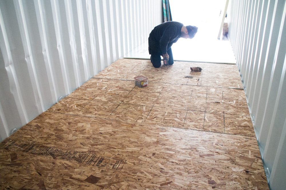 construction of shipping container floor