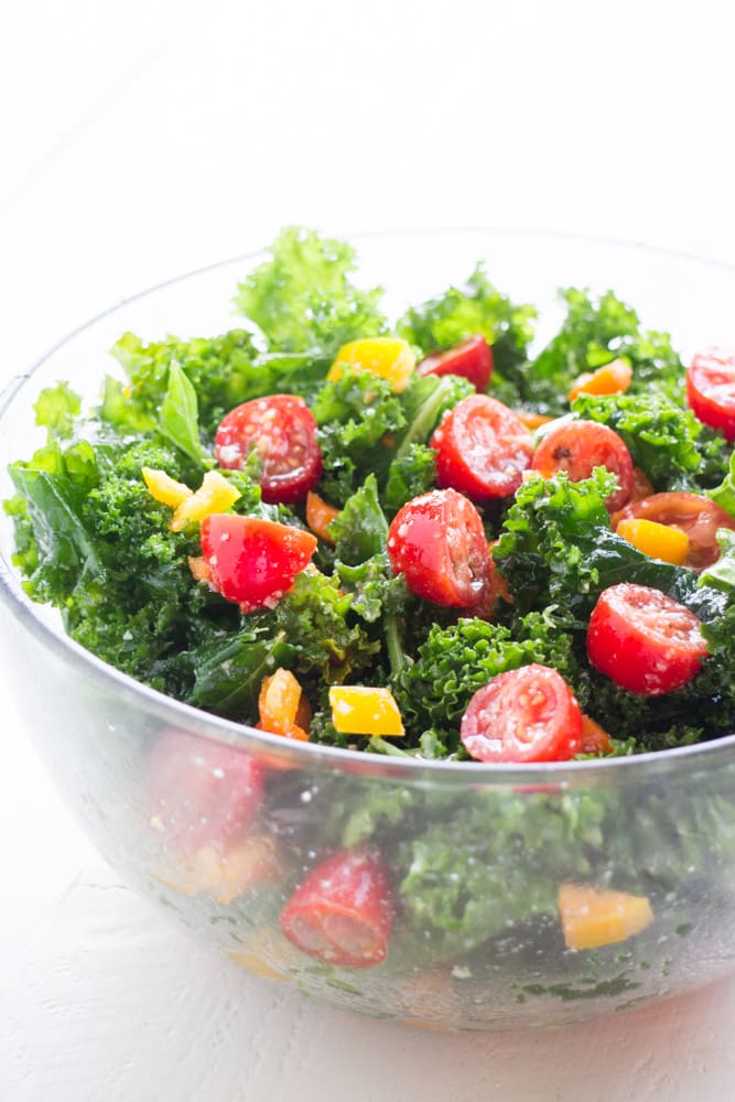 Kale CHERRY TOMATO Rainbow Salad Brooklyn Farm Girl