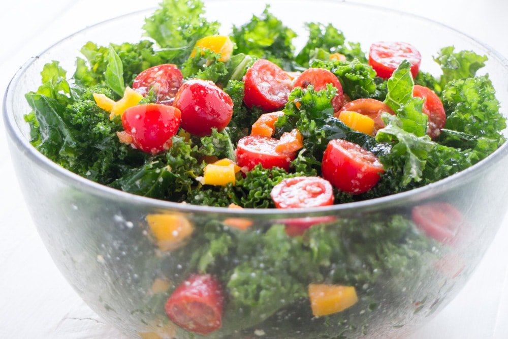 Kale CHERRY TOMATO Rainbow Salad Brooklyn Farm Girl